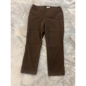 Chicos So Slimming‎ Pants Women's Brown Size 8 Pull On Crop